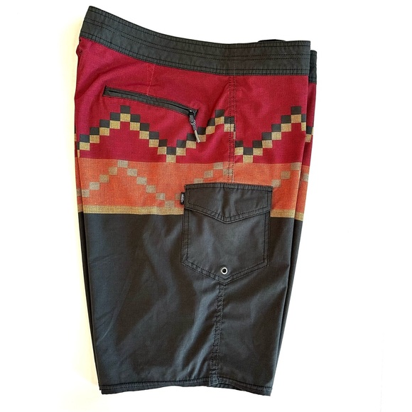 VANS NATHAN FLETCHER RISING SWELL SOUTHWESTERN GRAPHIC SWIM BOARD SHORTS Sz36 - Picture 8 of 8